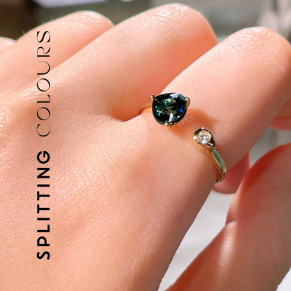 The Satellite Ring – 1.25ct Indicolite Tourmaline