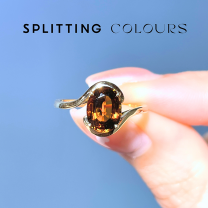 The Bracket Ring - 1.59ct Cider Orange Tourmaline