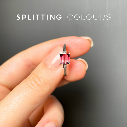 The Classic Ring - 1.00ct Warm Pink Gradient Tourmaline