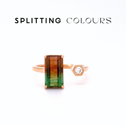 The Satellite Ring – 2.33ct Watermelon Tourmaline