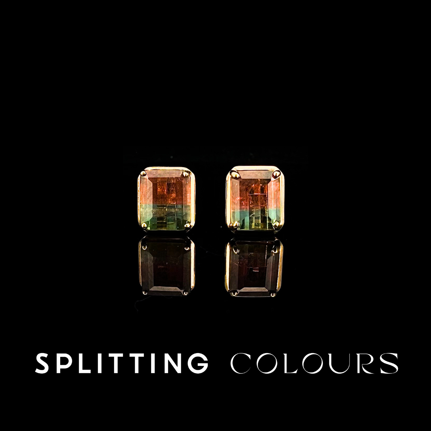 The Fusion Earrings - 2.74ct Watermelon Tourmaline