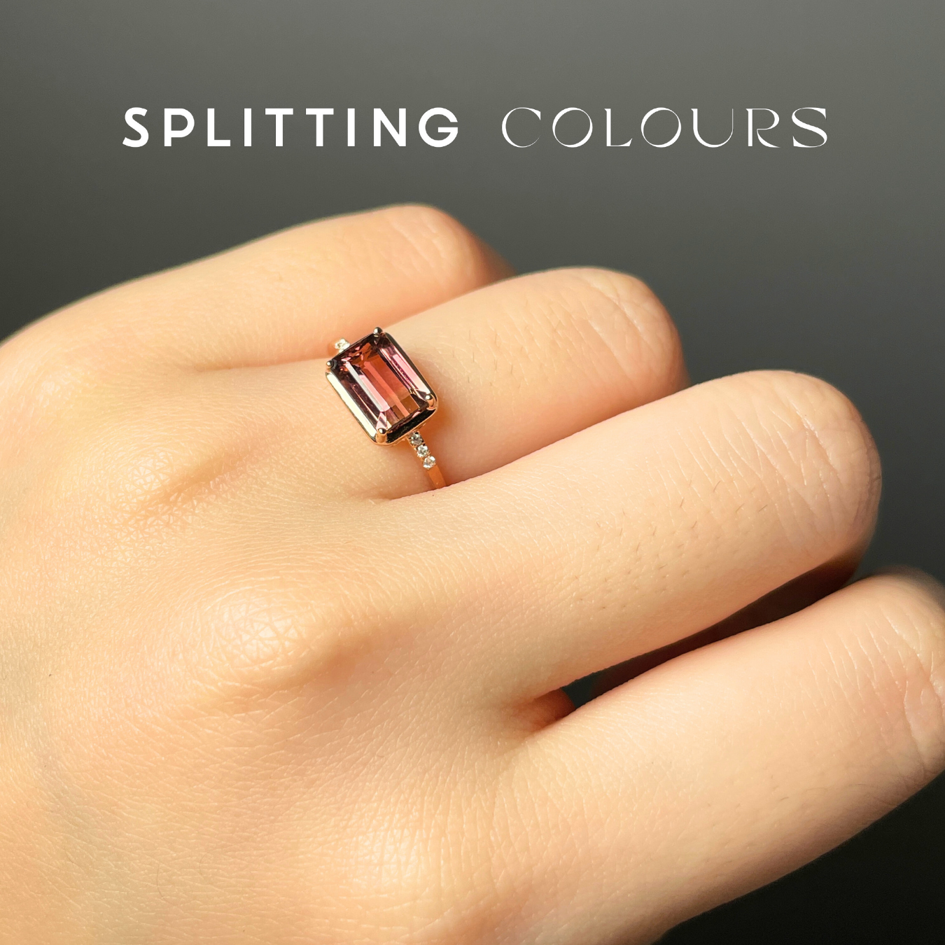 The Fusion Ring - 1.76ct Coral Pink Gradient Tourmaline
