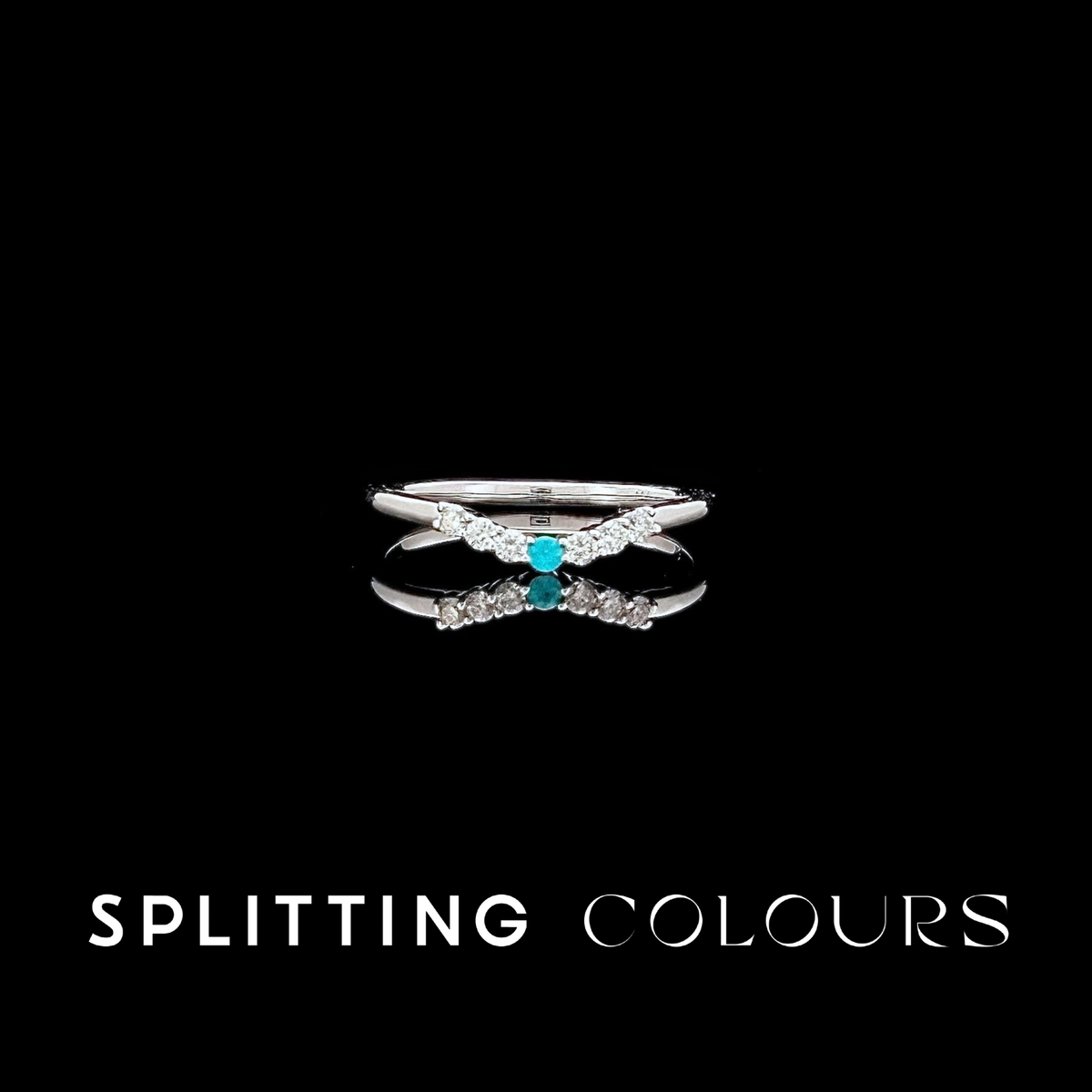 The Mono Ring - Brazilian Paraiba Ring 'Arch of Dawn' with Diamonds