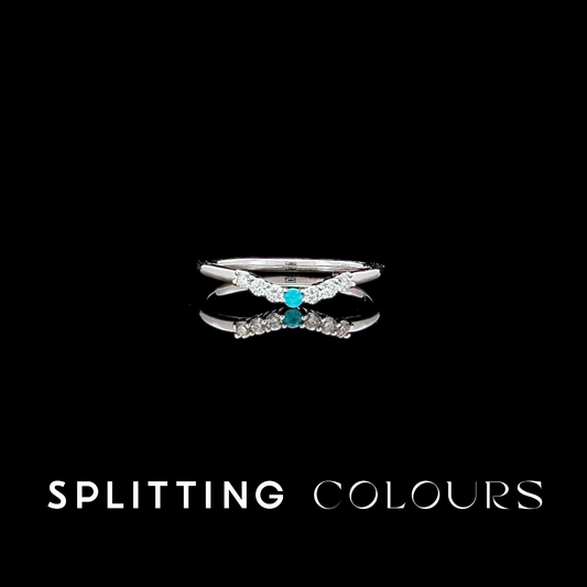The Mono Ring - Brazilian Paraiba Ring 'Arch of Dawn' with Diamonds
