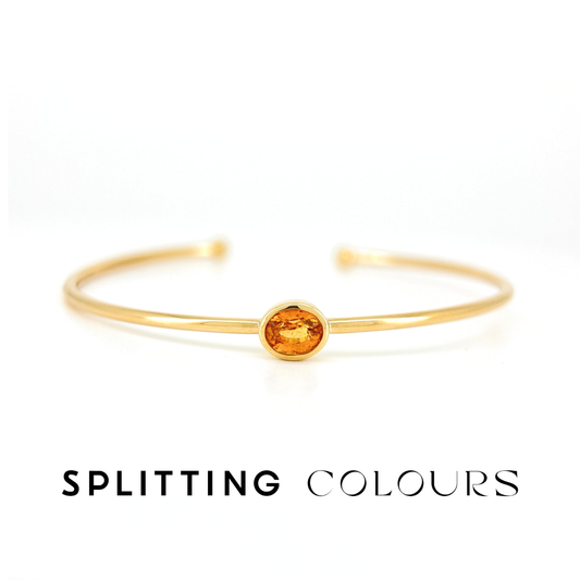 Beyond Tourmalines - 1.10ct Spessartite Garnet Cuff Bracelet