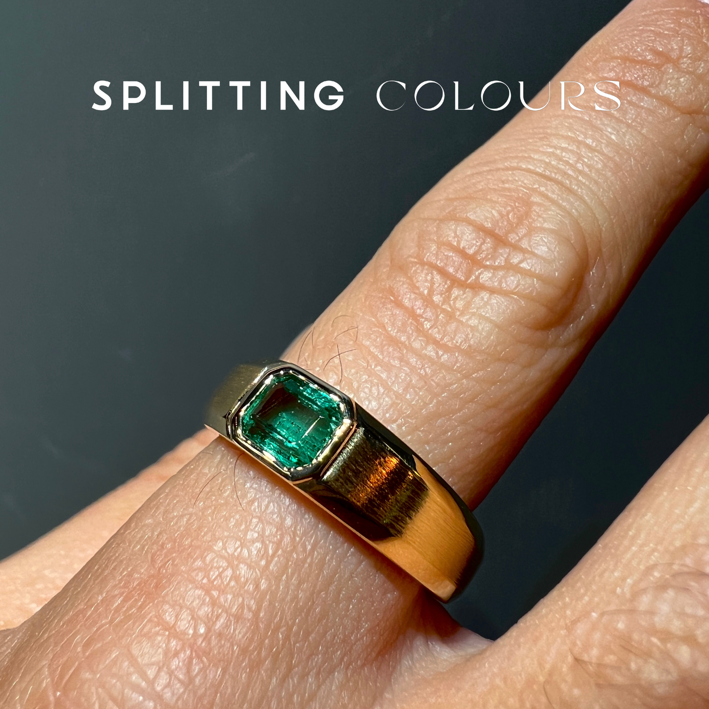 Beyond Tourmalines - 0.93ct Emerald Men's Ring