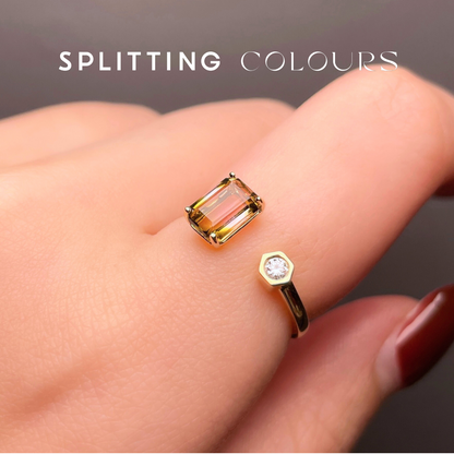 The Satellite Ring – 1.32ct Watermelon Tourmaline