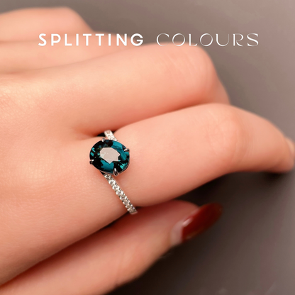 The Mono Ring - 1.87ct Deep Aqua Blue Tourmaline