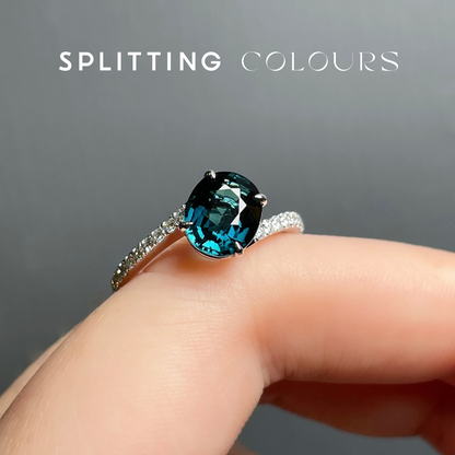 The Mono Ring - 1.87ct Deep Aqua Blue Tourmaline