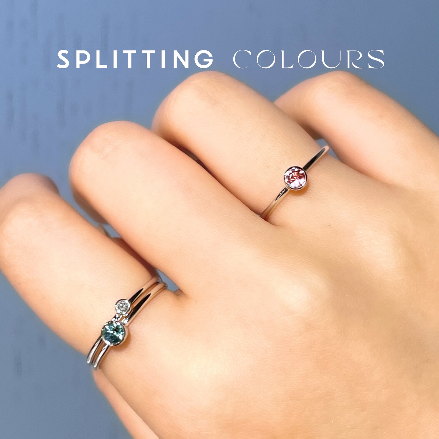 The Twinkle Ring - Iceberg Blue Tourmaline