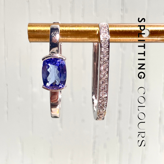 Beyond Tourmalines - 1.50ct Tanzanite/Diamonds Mismatched Earrings