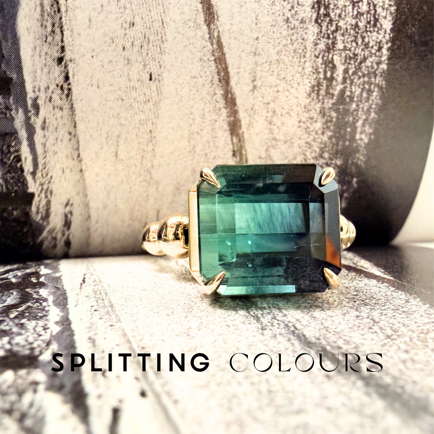 The Fusion Ring - 5.85ct Indicolite Gradient Tourmaline