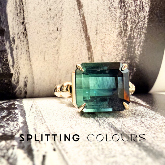 The Fusion Ring - 5.85ct Indicolite Gradient Tourmaline
