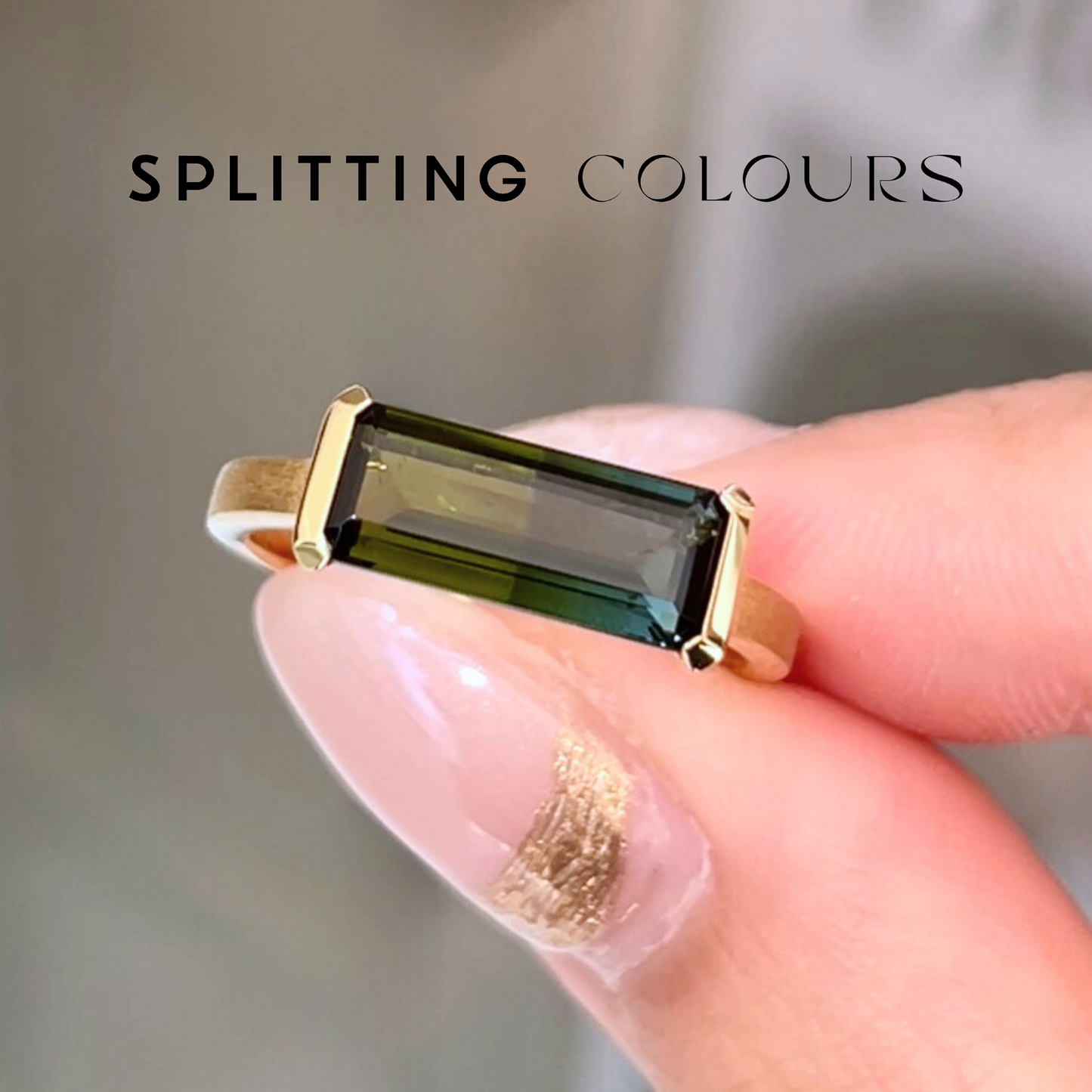 The Classic Ring - 1.82ct Dark Green & Blue Tourmaline