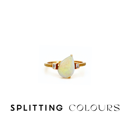 Beyond tourmaline - 1.08ct Australian White Opal with Diamonds