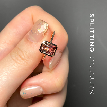 The Fusion Ring - 1.84ct Gradient Light Reddish Pink Tourmaline