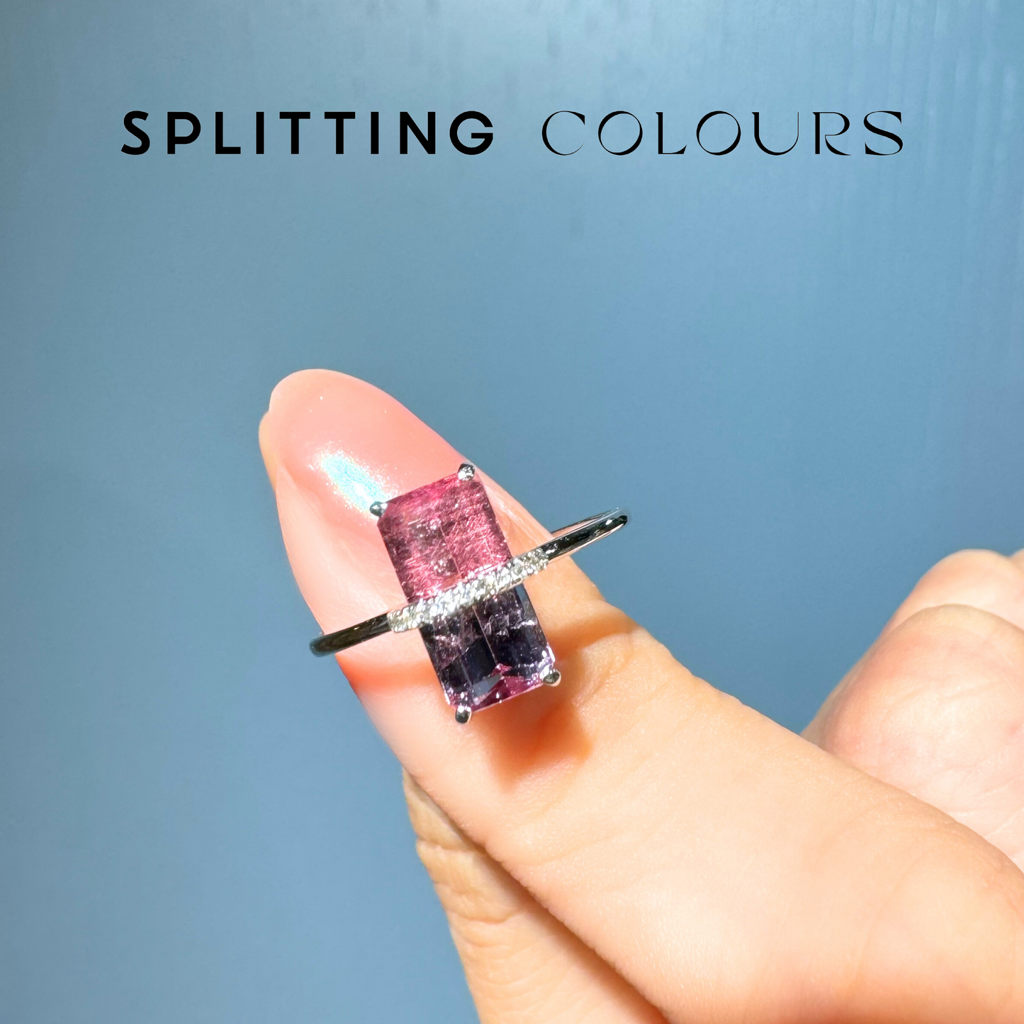 The Traverse Ring - 1.50ct Violet & Pink Tourmaline