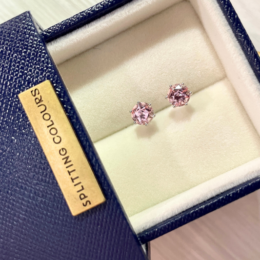 The Mono Earrings - 1.7ct Pink Tourmaline