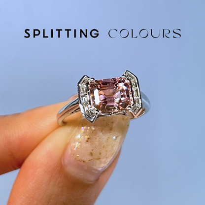 The Bracket Ring - 1.75ct Taffy Pink Tourmaline