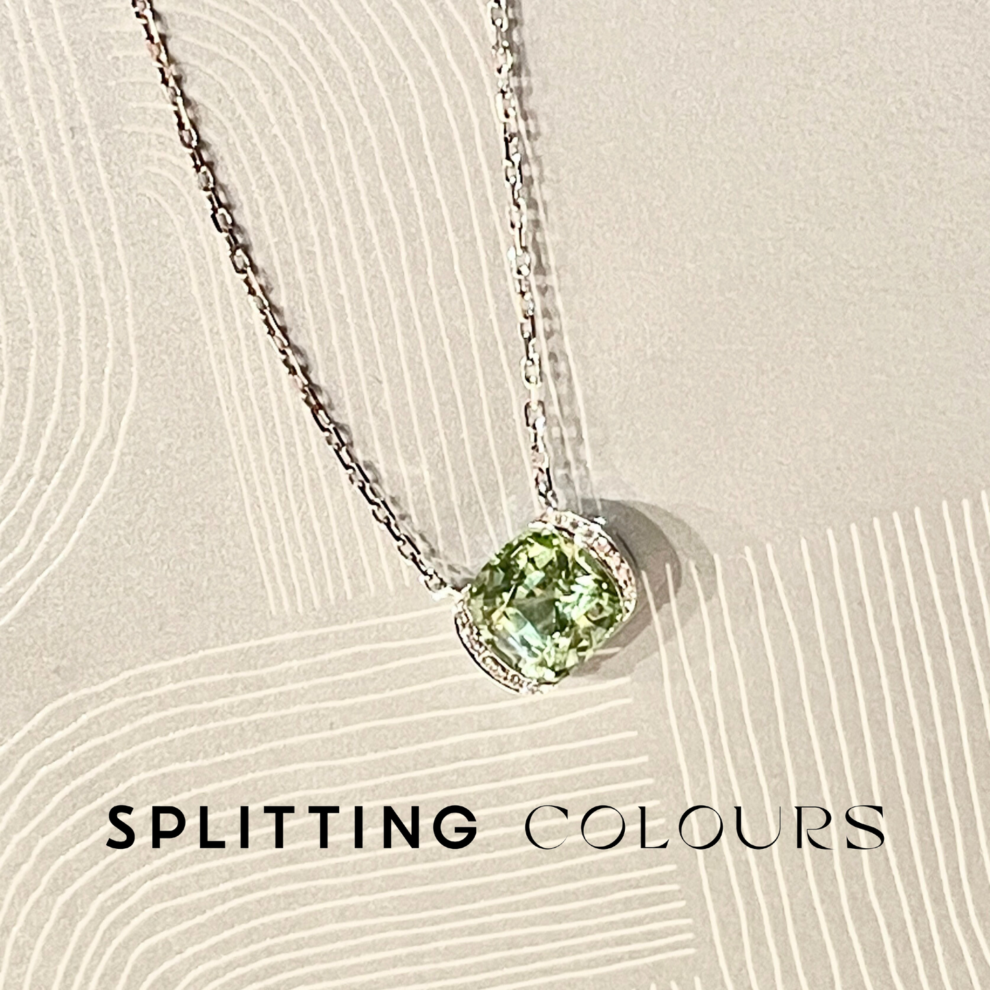 The Bracket Necklace - 2.95ct Mint Green Tourmaline