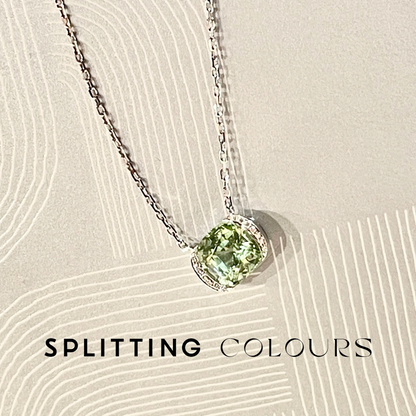 The Bracket Necklace - 2.95ct Mint Green Tourmaline