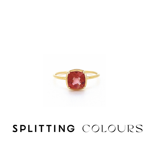 The Mono Stackable Ring - 0.90ct Peachy Pink Tourmaline