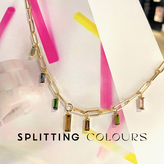 The Rainbow Paperclip Chain Necklace - 3.67ct Multi-Colour Tourmaline