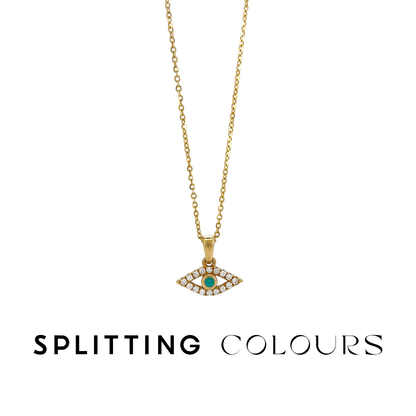 The Mono Pendant - Brazilian Paraiba 'Evil Eye' with Diamonds