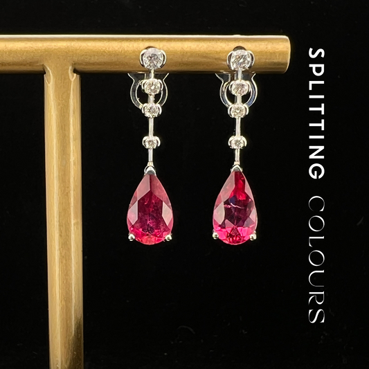 The Mono Earrings - 2.73ct Pink Tourmaline