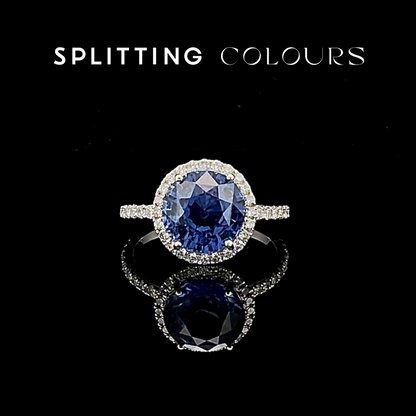 Beyond Tourmalines - 2.63ct Sapphire Ring with Diamonds