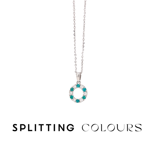 The Mono Pendant - Brazilian Paraiba 'Azure Halo' with Diamonds
