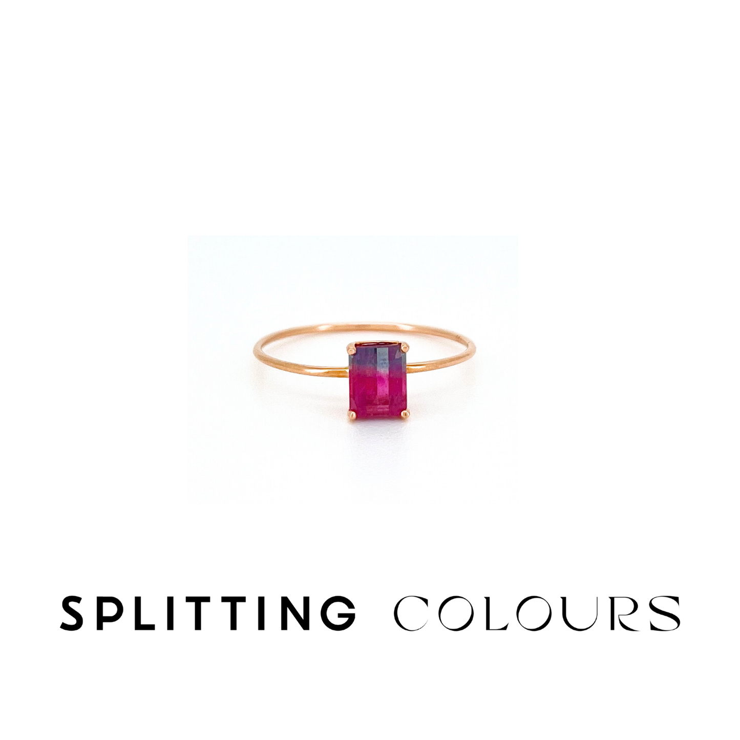 The Petite Ring - 0.58ct Watermelon Tourmaline