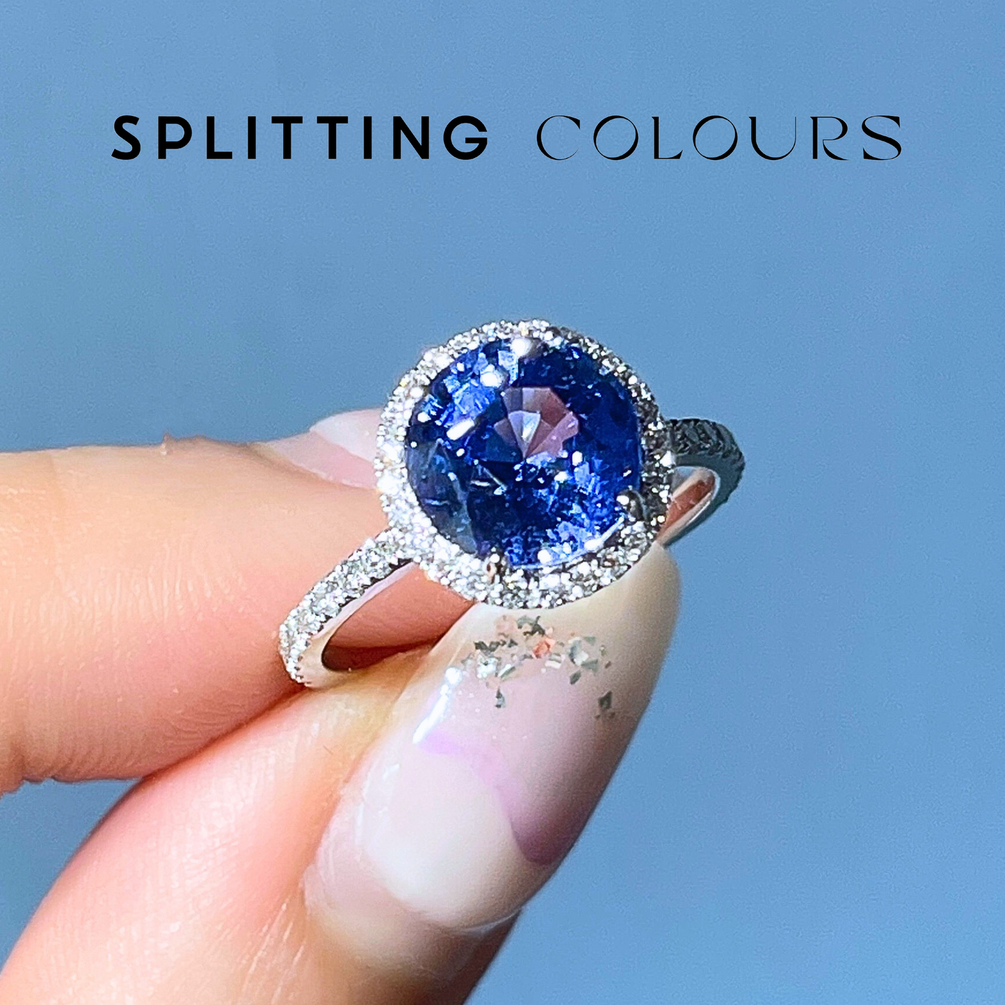 Beyond Tourmalines - 2.63ct Sapphire Ring with Diamonds