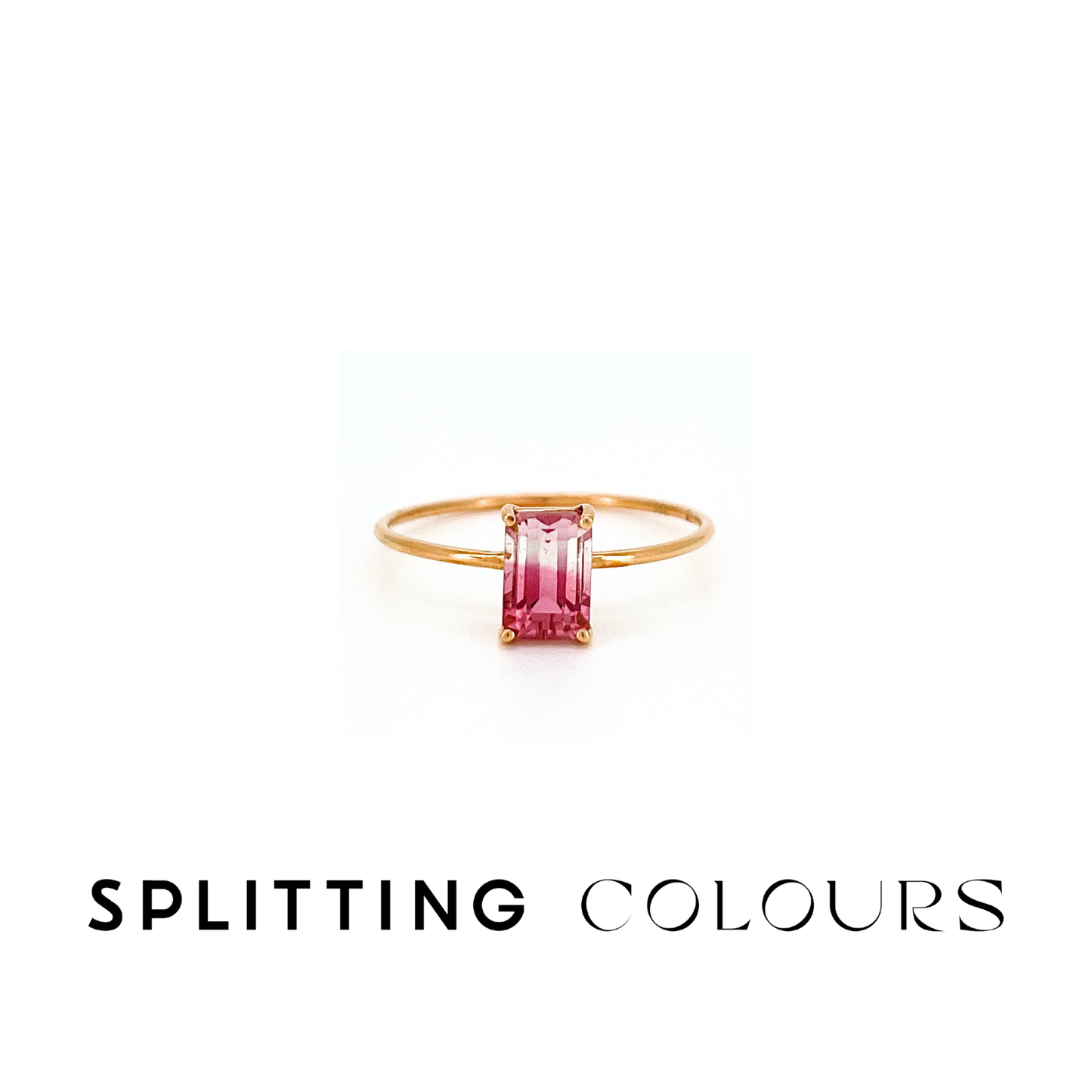 [JAPAN EXCLUSIVE]The Petite Ring - 0.82ct Colourless and Pink Tourmaline
