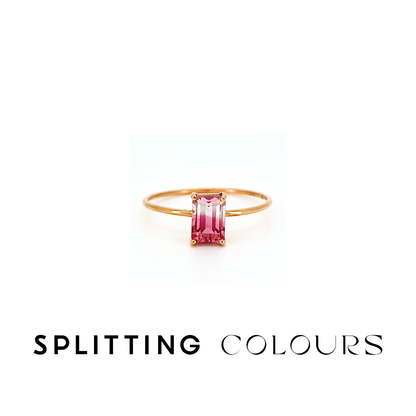 [JAPAN EXCLUSIVE]The Petite Ring - 0.82ct Colourless and Pink Tourmaline