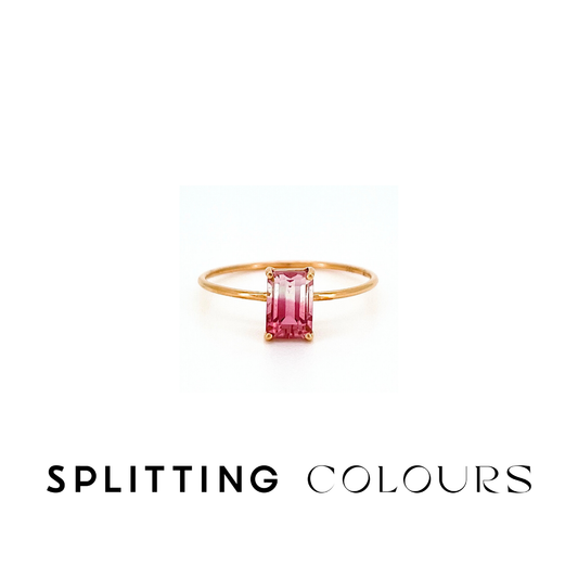 [JAPAN EXCLUSIVE]The Petite Ring - 0.82ct Colourless and Pink Tourmaline