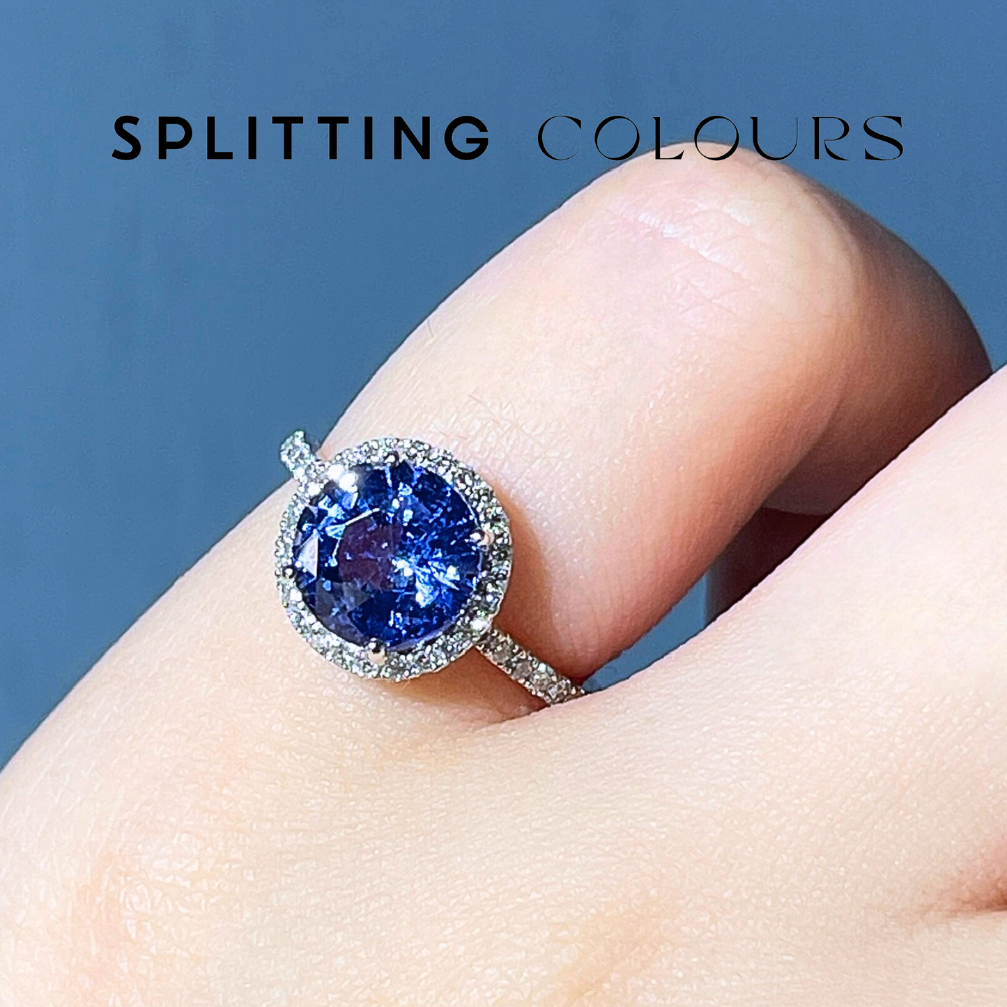 Beyond Tourmalines - 2.63ct Sapphire Ring with Diamonds