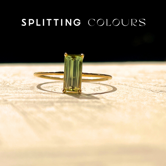 The Petite Ring - 0.64ct Gradient Green Tourmaline