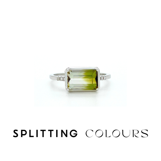 [JAPAN EXCLUSIVE]The Fusion Ring - 2.03ct Pistachio Green Gradient Tourmaline