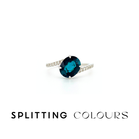 The Mono Ring - 1.87ct Deep Aqua Blue Tourmaline