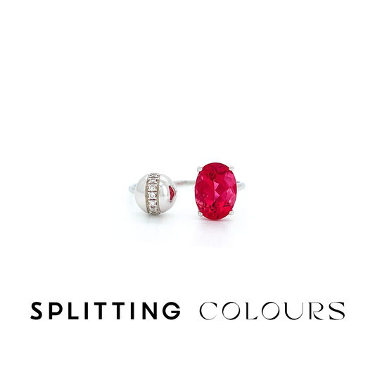 The Satellite Ring – 1.27ct Rubellite