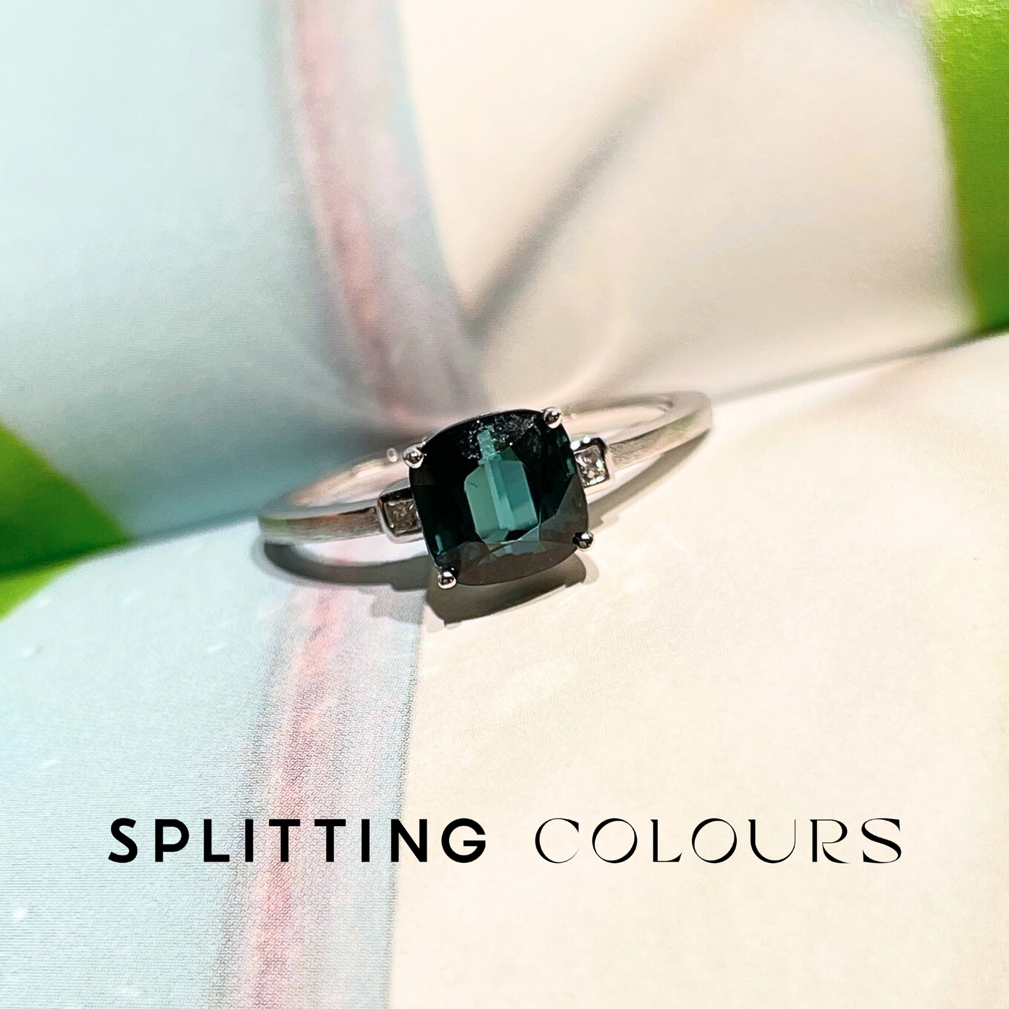 The Classic Ring - 1.42ct Indicolite Tourmaline with Diamonds