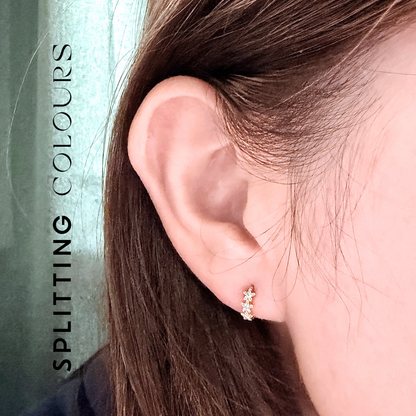 (Pre-Order Available) Beyond Tourmalines - 0.17ct Diamonds Hoop Earrings