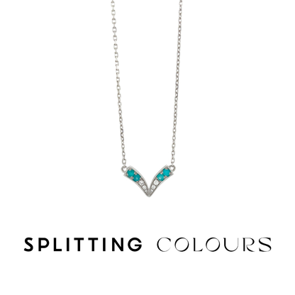 The Mono Necklace - Brazilian Paraiba 'Sky Soaring' with Diamonds