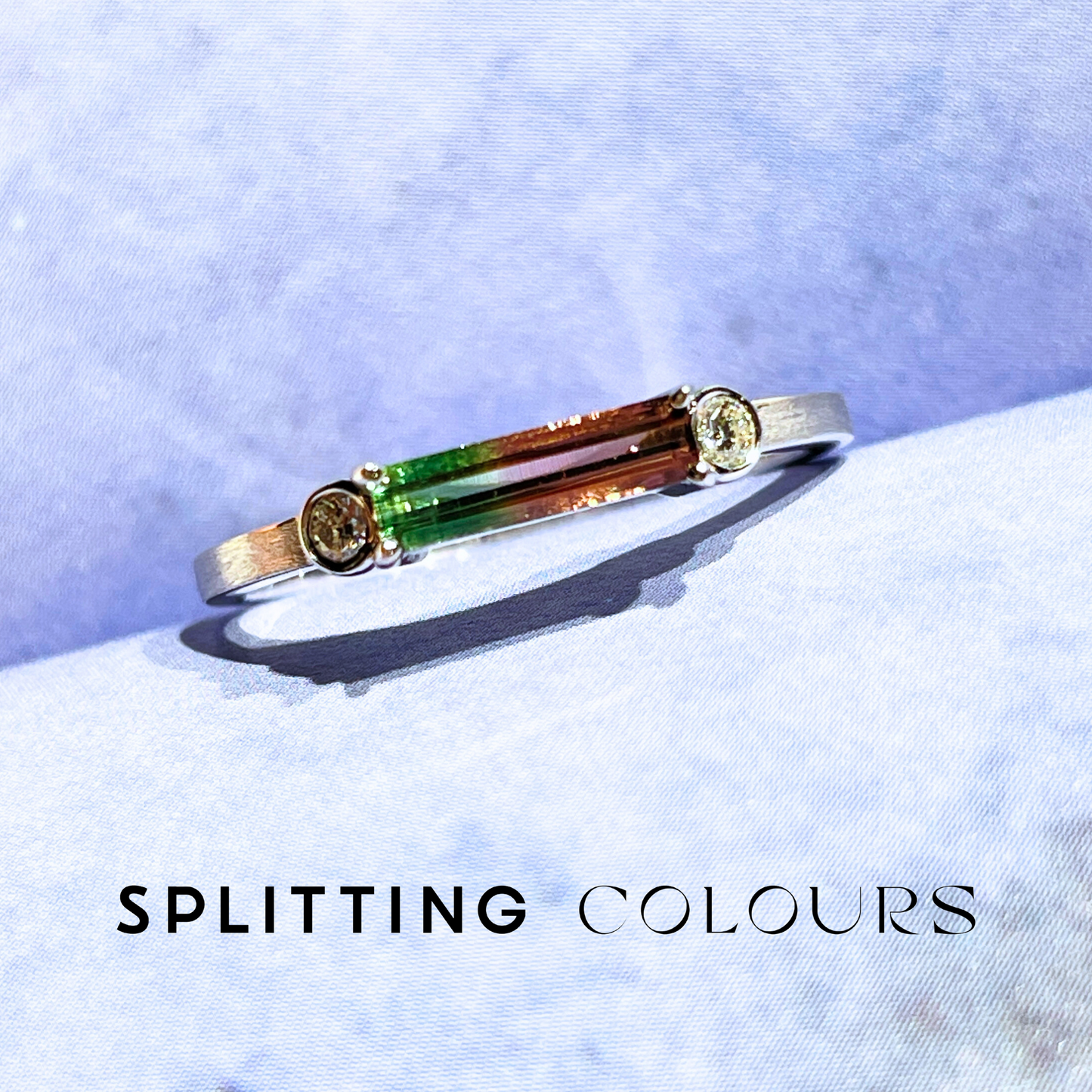 The Classic Ring - 0.31ct Watermelon Tourmaline With Diamonds