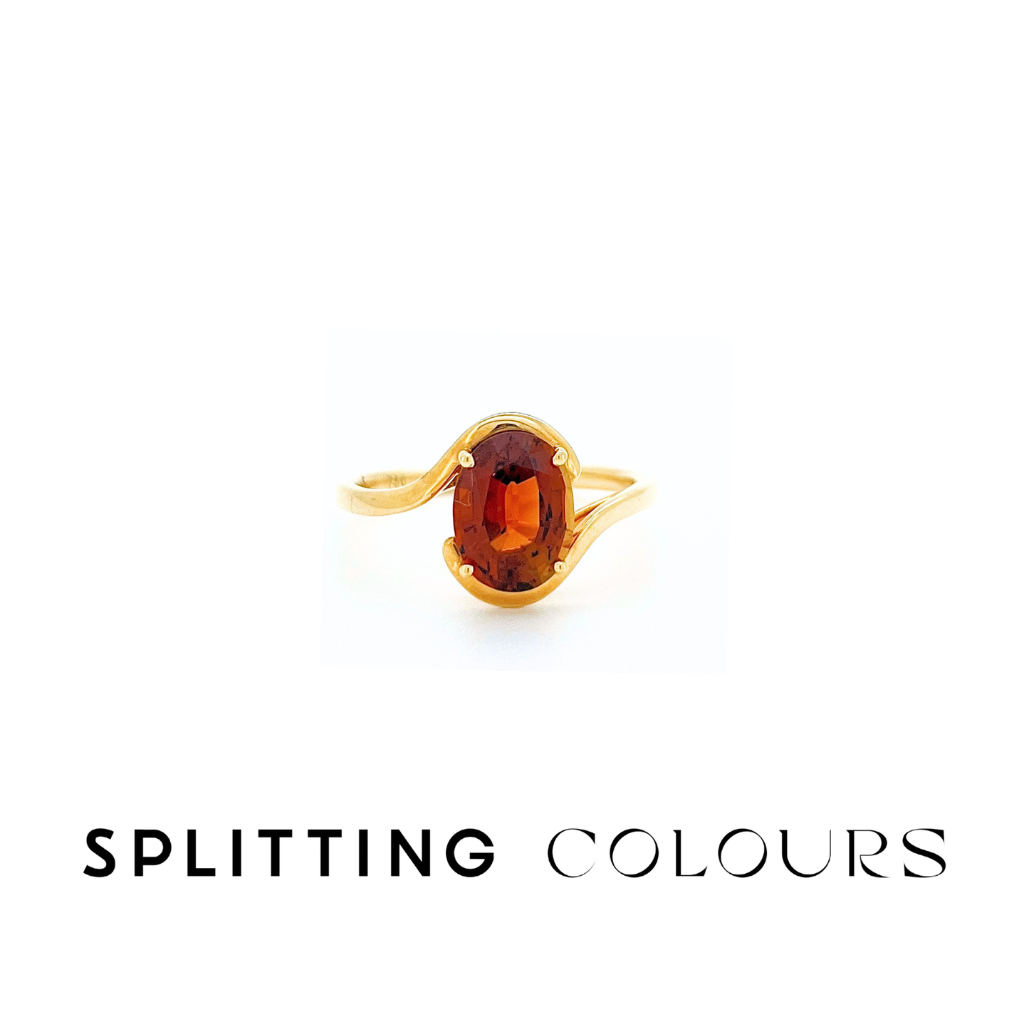 The Bracket Ring - 1.59ct Cider Orange Tourmaline