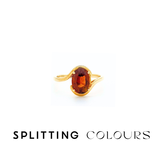 The Bracket Ring - 1.59ct Cider Orange Tourmaline