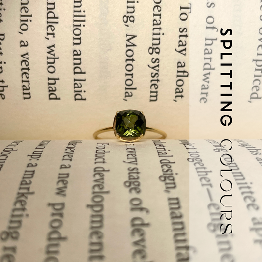The Mono Stackable Ring - 1.21ct Olive Tourmaline