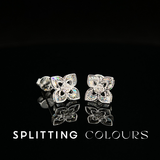 Golden Prism - Blossom Diamonds Earrings