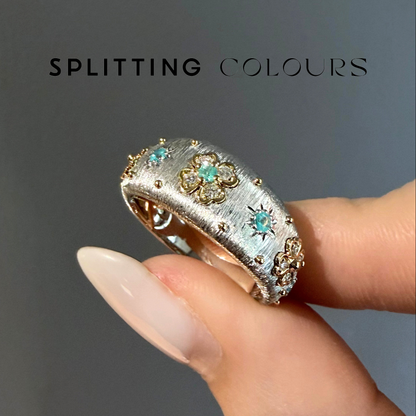 Fine As Fabric - Brazilian Paraiba/Diamonds Ring